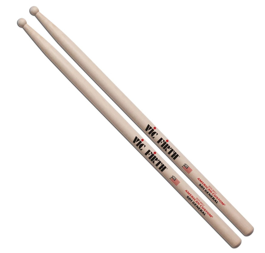 Vic Firth American Custom SD1 General Drumsticks - Wood Tip