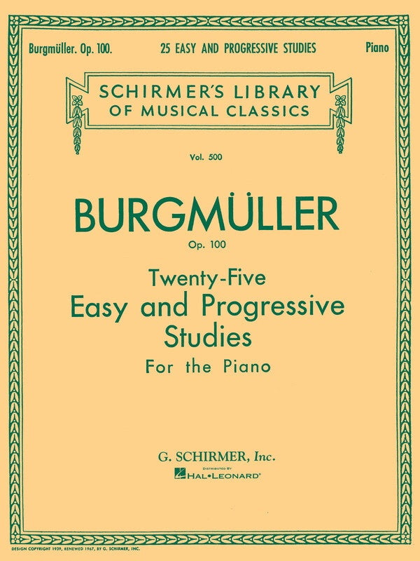 Burgmuller - 25 Easy and Progressive Studies for the Piano Op. 100