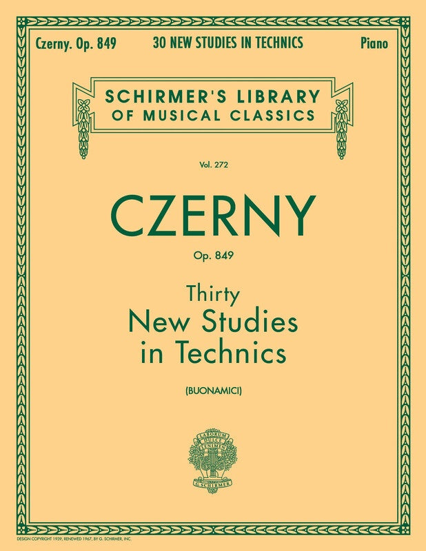 Czerny - Thirty New Studies in Technics Op. 849