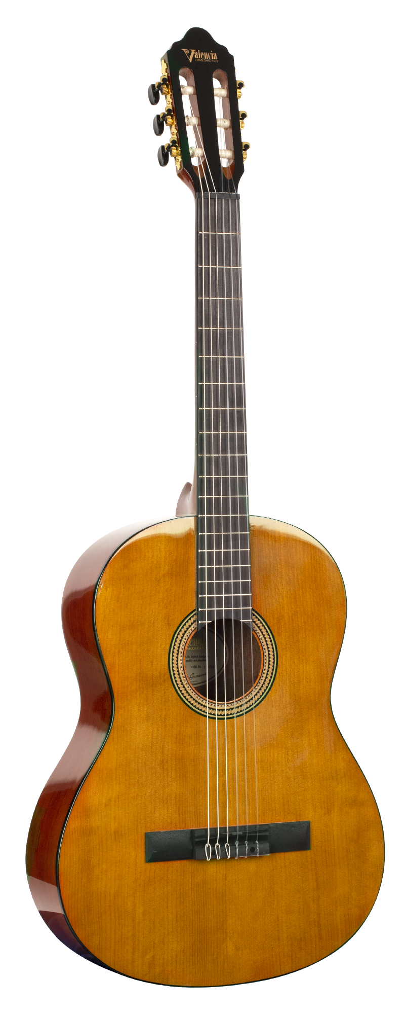 Valencia VC264H Full Size Classical Guitar with Hybrid, Thin Neck - Antique Natural