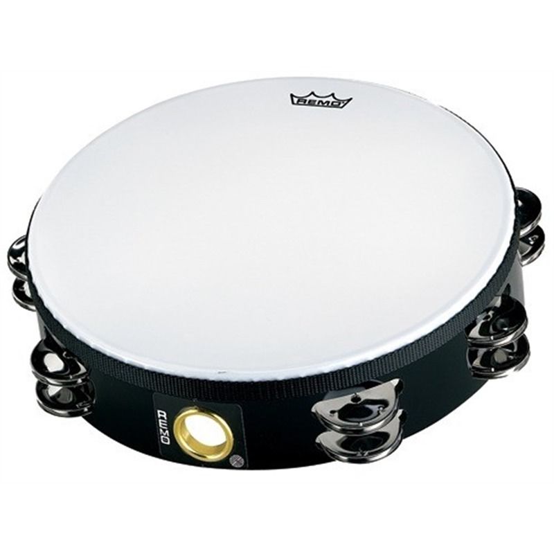 REMO - 8 Inch Tambourine Fiberskyn 3 Percussion, 16 Pairs Of Jingles